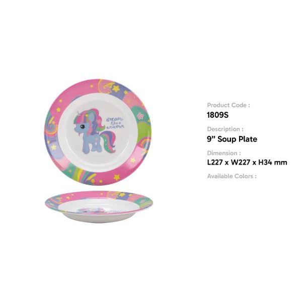 PIRING MAKAN MOTIF ANAK 1809 MELAMINE ONYX / PIRING MAKAN MELAMINE