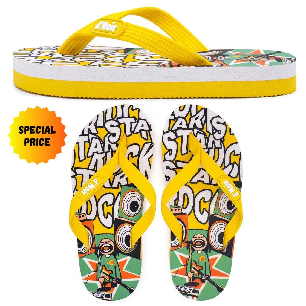 DNOIR Sandal Jepit Anak Laki Laki Perempuan ROCK n ROLL size 25 - 36 Sendal Anak