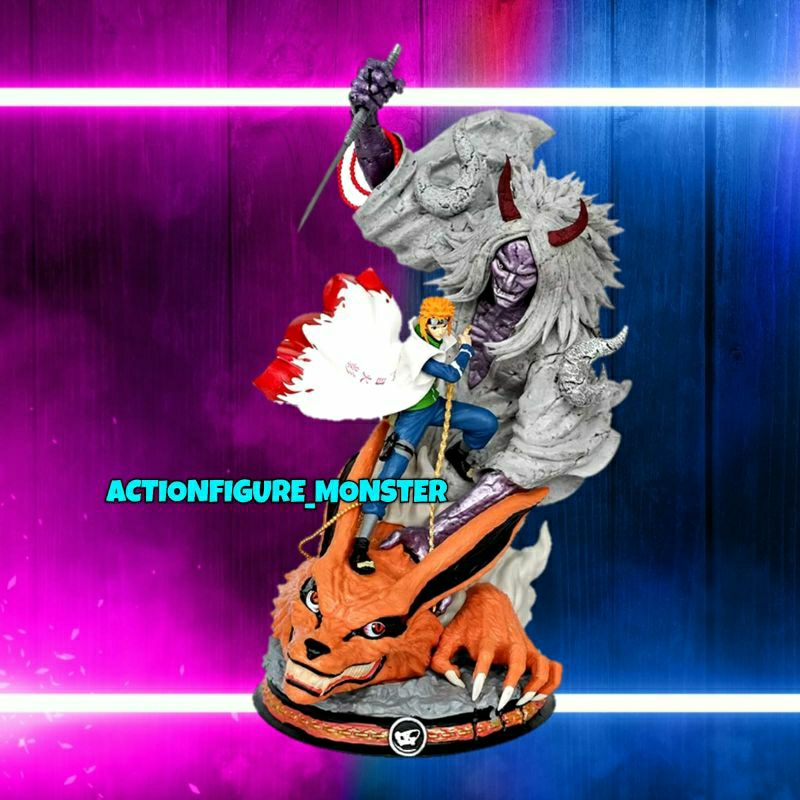 ACTION FIGURE ANIME MINATO NAMIKAZE KURAMA NARUTO STATUE HOKAGE