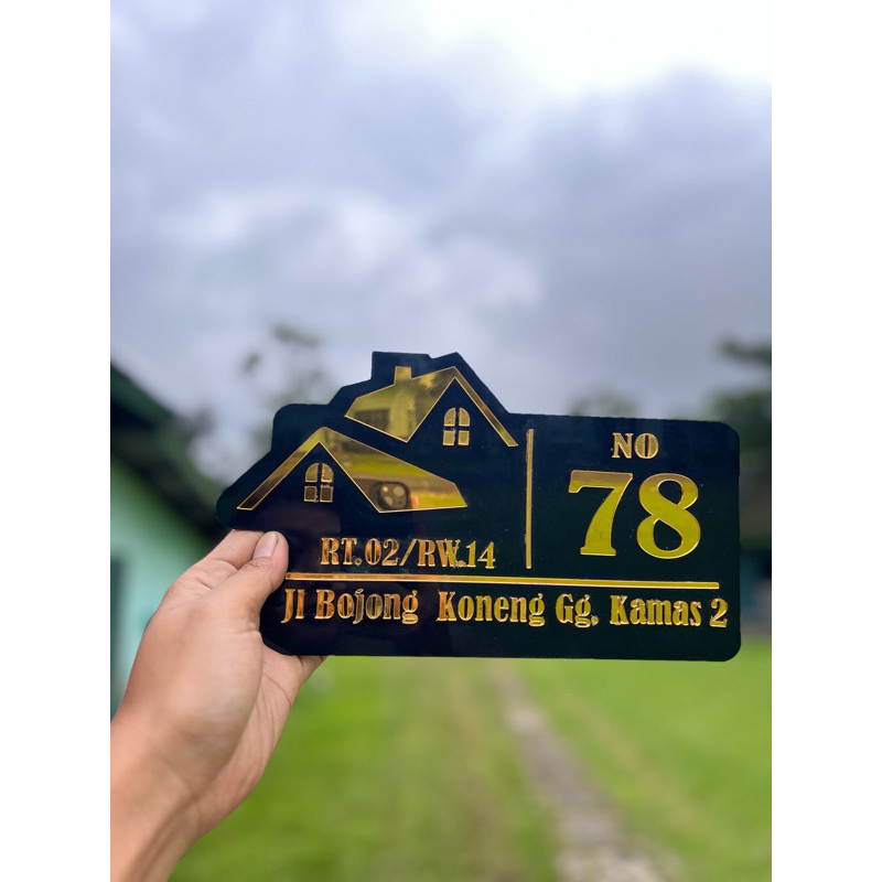 Plat Nomor Rumah Modern/ Nomor Rumah Acrylic