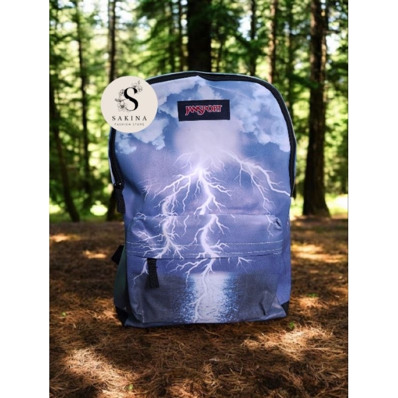 Tas jansport motif petir/ tas ransel/ tas sekolah/ tas anak laki-laki/ tas anak perempuan/ tas backp