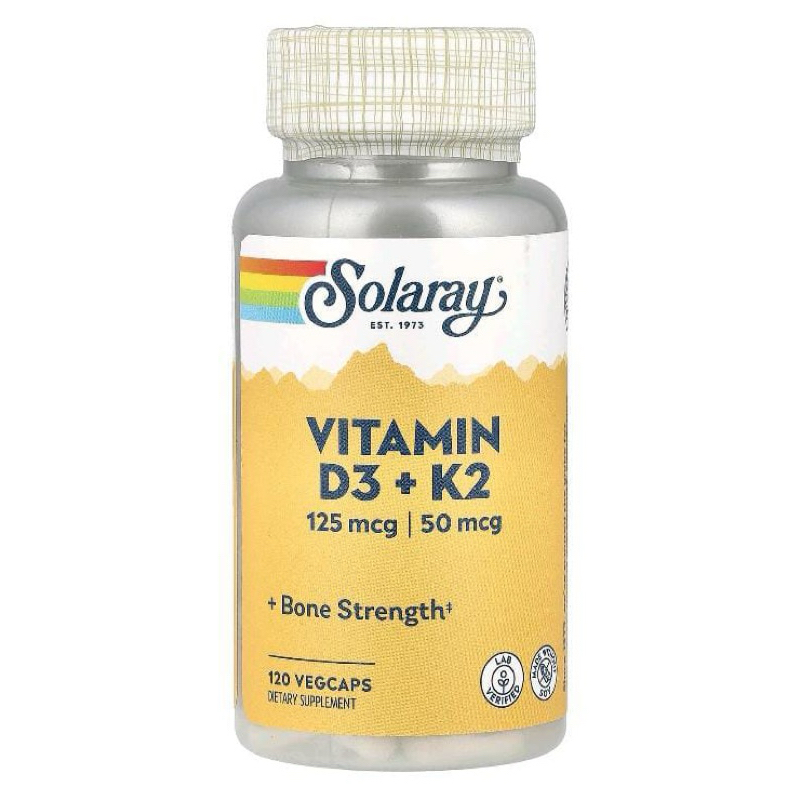 SOLARAY VITAMIN D3 K2 120 VEG CAPSULES