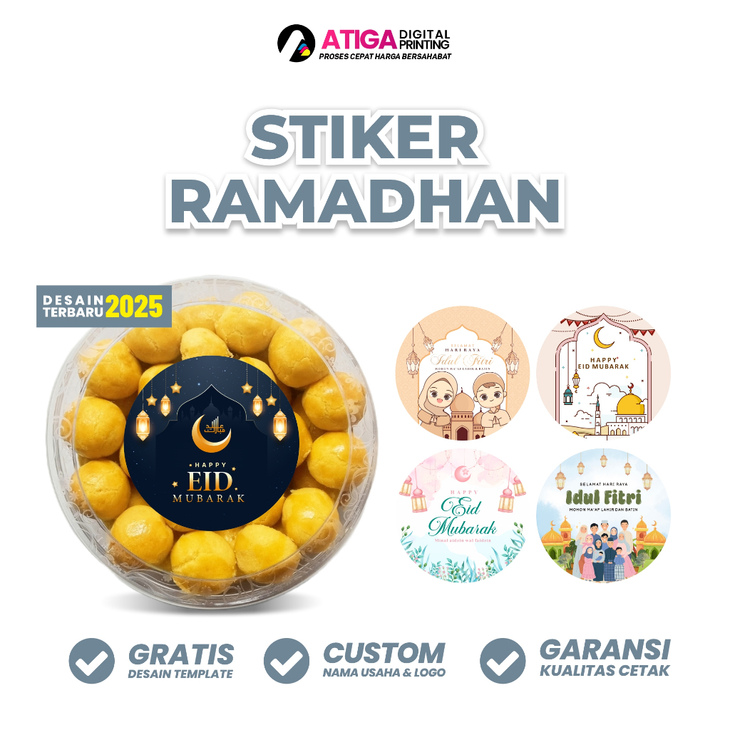 

Stiker Toples Kue Lebaran - Stiker Toples kue kering Lebaran Idul fitri Stiker Hampers Lebaran Custom Sticker Toples kue lebaran Cetak Stiker Toples