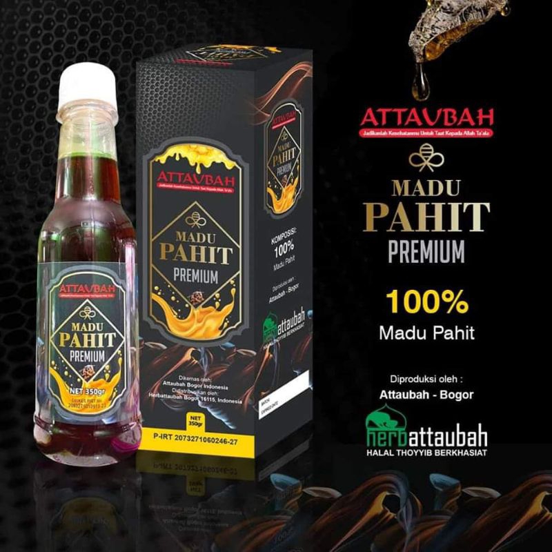 

Attaubah - Madu Hitam Pahit Premium 350g 100% Madu Pahit Membantu Mengatasi Diabetes & Asam Urat