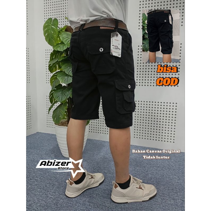 CELANA PENDEK CARGO BAHAN CANVAS ORIGINAL TEBAL HALUS WARNA (TIDAK LUNTUR) TRENDY DAN KEREN