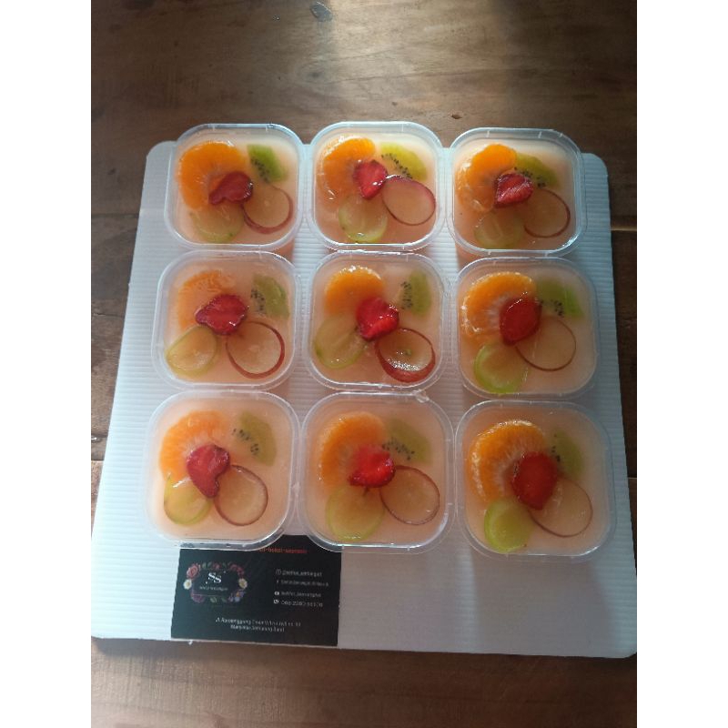 

puding buah set 9 cup