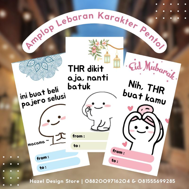 

Amplop Lebaran Jumbo Viral Sticker Pentol part 2 isi 15