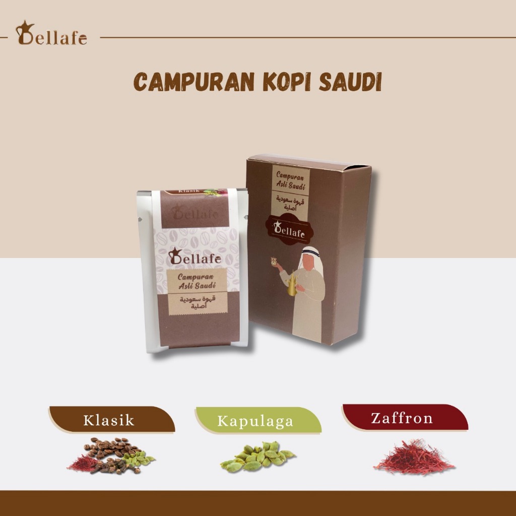 

Kopi Arab Klasik | Zaffron | Kapulaga Kopi Arab "Kahwa Saudi" 5 Sachet