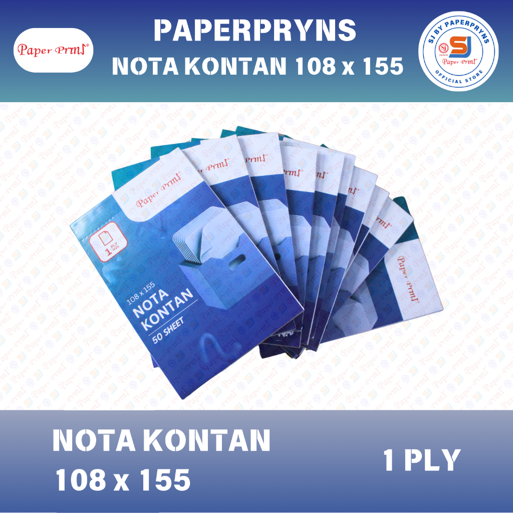 

[SET ISI 10] PAPERPRYNS Nota Kontan 108 x 155 mm – 1 PLY - HVS (50 Lembar)