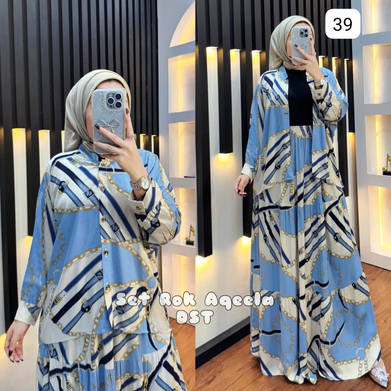 SET ROK AQEELA BY DST/SET ROK JUMBO RAYON PREMIUM/STELAN ROK BUSUI JUMBO