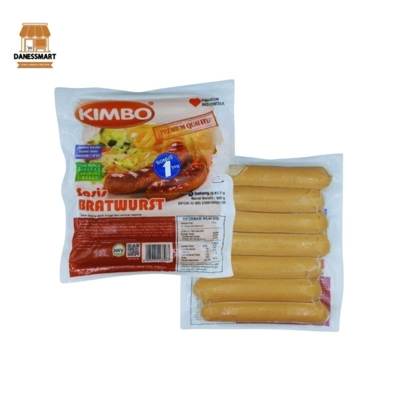

Kimbo Sosis Bratwurst 450gr isi 6batang (+1)