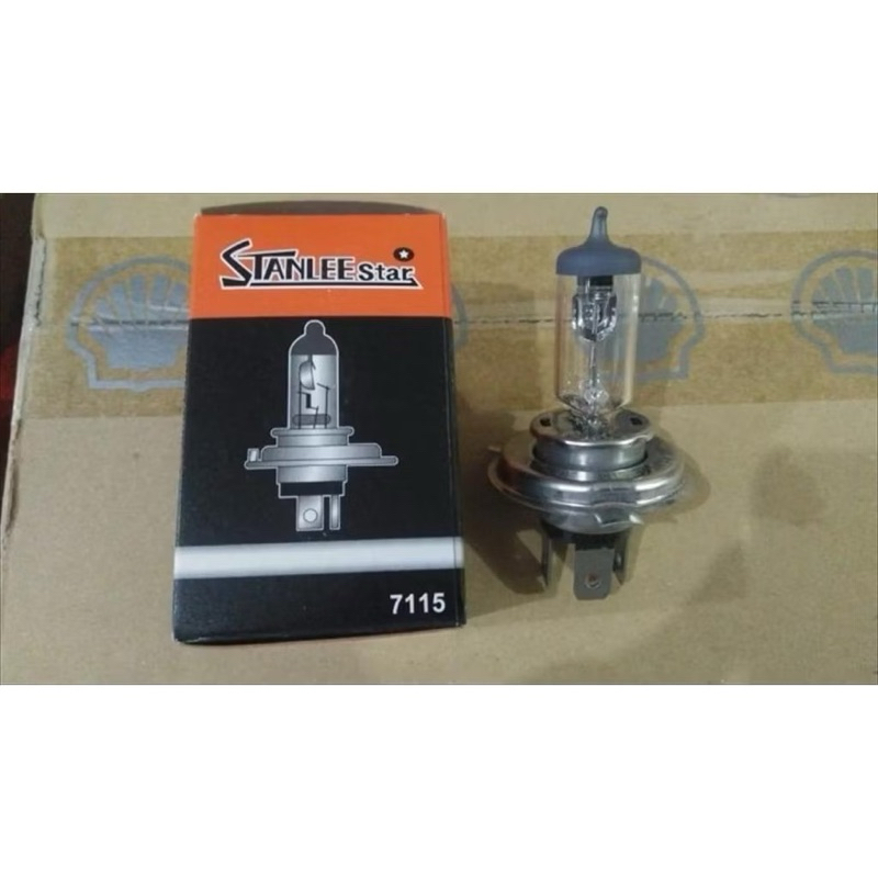 Bohlam Lampu Depan Besar Halogen Bulb H4 PREMIUM 12V 60/55W Stanlee Star 7115