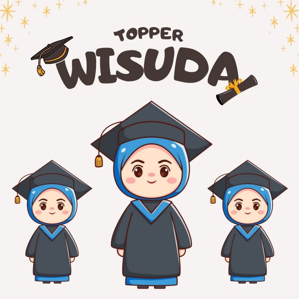 TOPPER 10CM UNTUK BUKET / Topper Graduation Termurah / Perlengkapan Buket