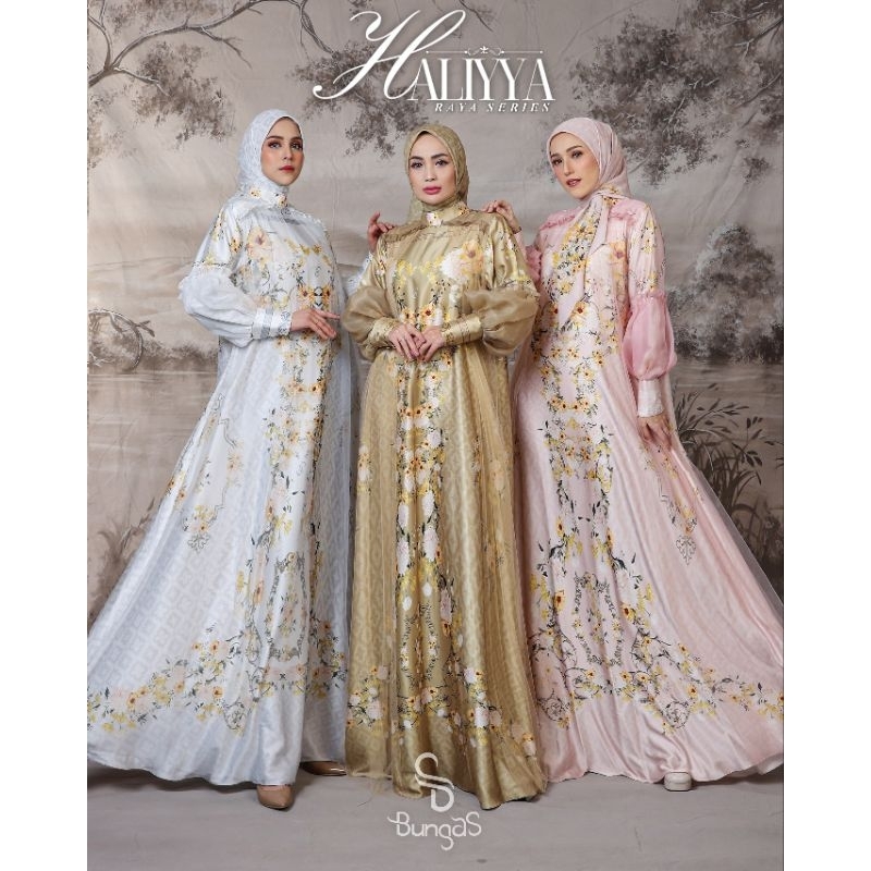 Gamis Syari HALIYYA Set Voal By BUNGAS SYARI