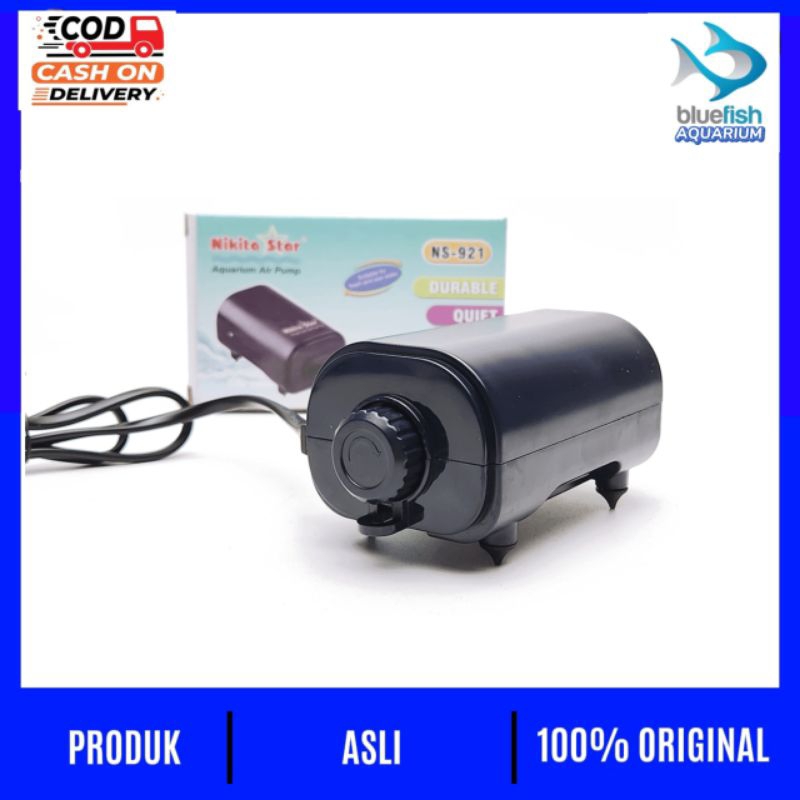 Aerator 2 Lubang Murah Nikita Star NS 921 Silent Tidak Berisik Pompa Sirkulasi Oksigen Aquarium Mini