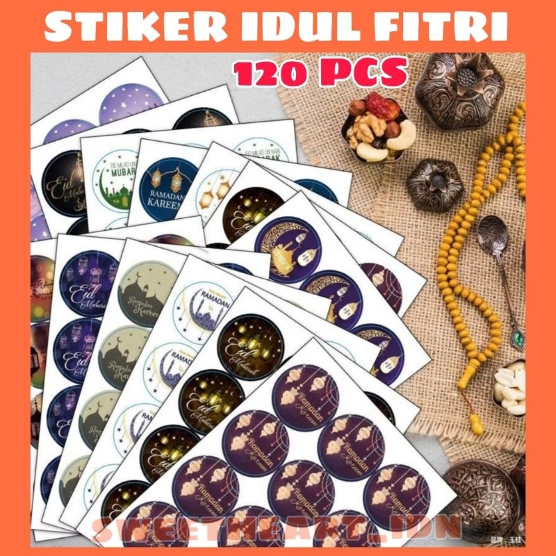 

BIG SALE!! Stiker lebaran idul fitri eid mubarak ukuran 3,8 CM waterproof