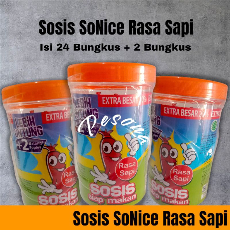 

Sosis So Nice 1 toples rasa sapi isi 24 bungkus + bonus 2 Sosis sapi sosis praktis sosis murah sosis goreng Sosis