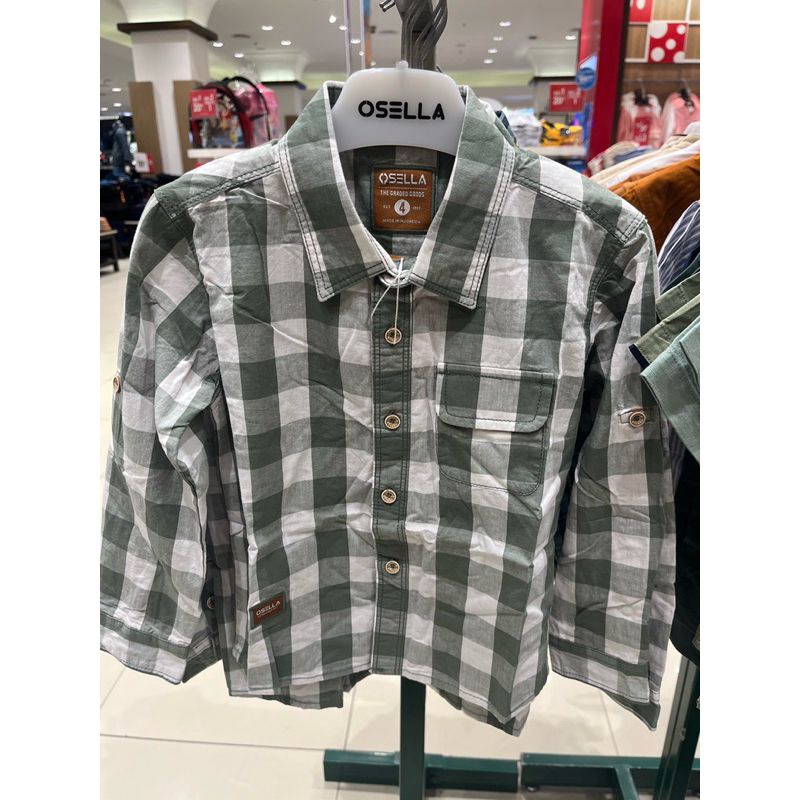 kemeja anak anak lengan panjang motif kotak by osella kids