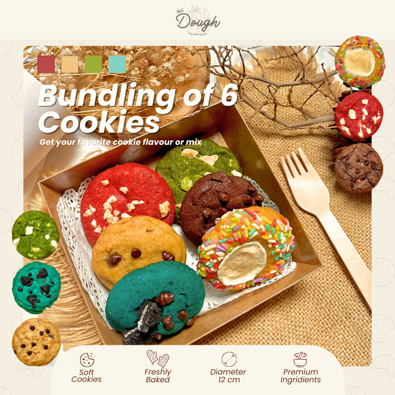 

[BUNDLING GET 6 COOKIES] Soft Baked Premium Cookies by Hildoughbakes