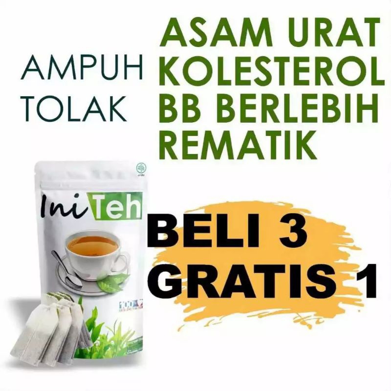 

Beli 3 Gratis 1 !!! INI TEH Asli Pisan Atasi Asam Urat, Kolesterol, Rematik dan Berat Badan BerlebihanBeli 3 Gratis 1 !!! INI TEH Atasi Asam Urat