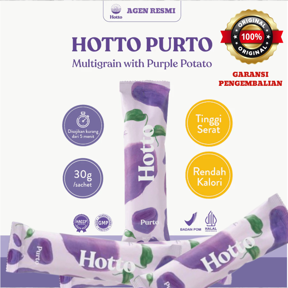 

Hotto Purto Kesehatan Multigrain Tinggi Serat - 3 Sachet - Memenuhi 20 Persen Asupan Serat Harian