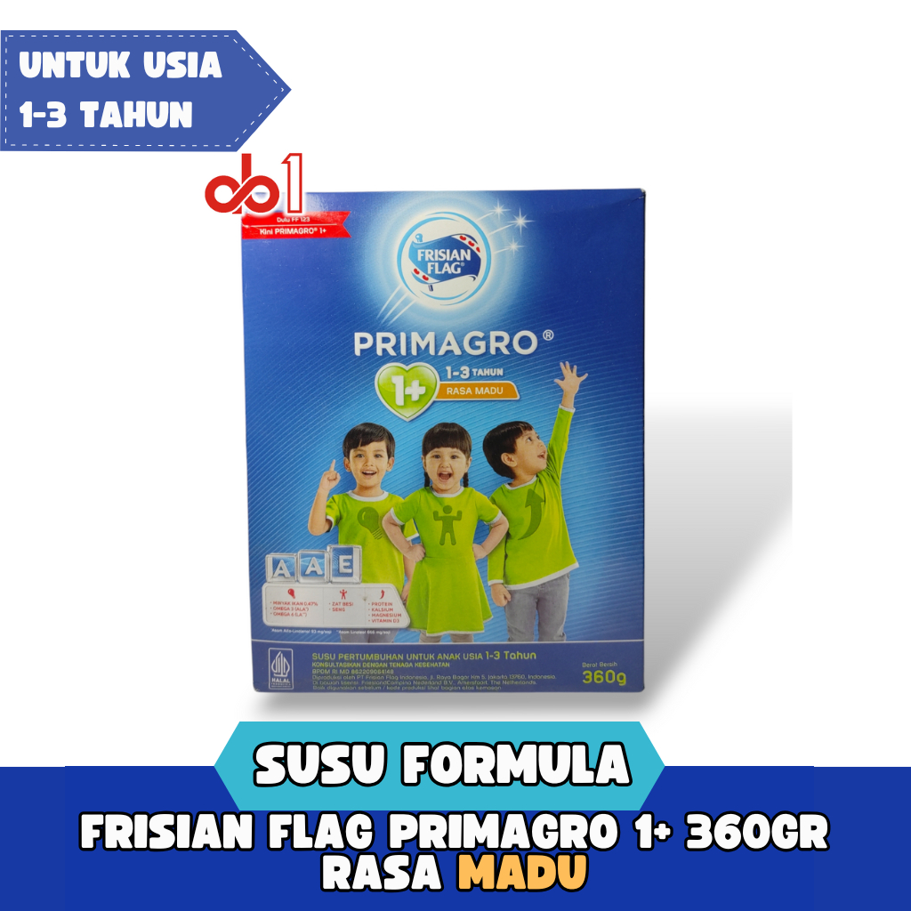 

SUSU FORMULA PERTUMBUHAN ANAK 1-3 TAHUN FRISIAN FLAG PRIMAGRO 1+ KEMASAN 360GR RASA MADU