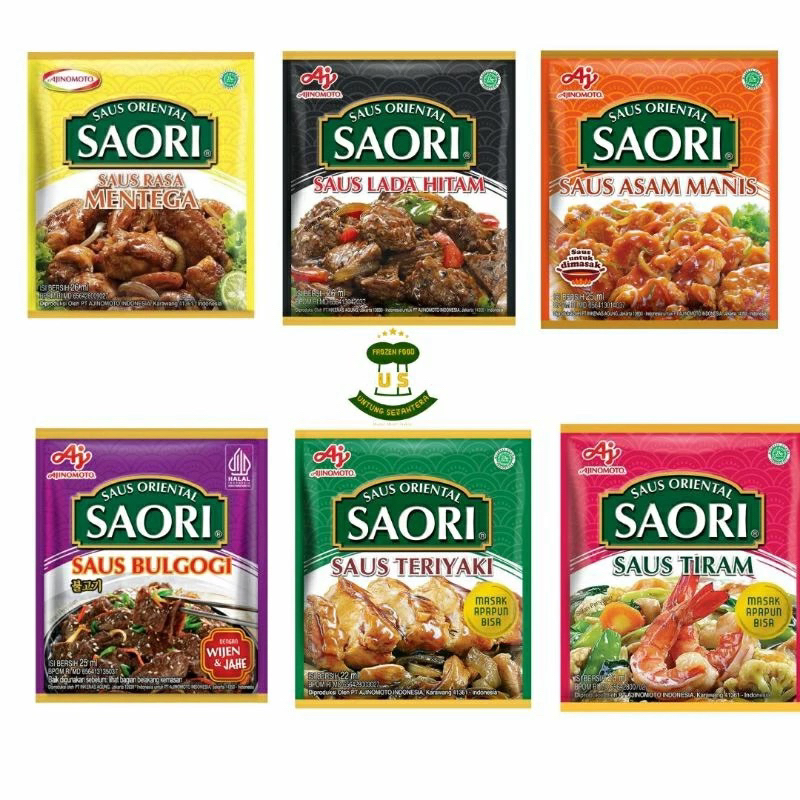 

SAORI SAUS TIRAM SAORI SAUS LADA HITAM SAORI SAUS TERIUAKI SAORI SAUS BULGOGI SAORI SAUS ASAM MANIS SAORI SAUS MENTEGA SAORI SACHET ISI 10 SAORI TERMURAH