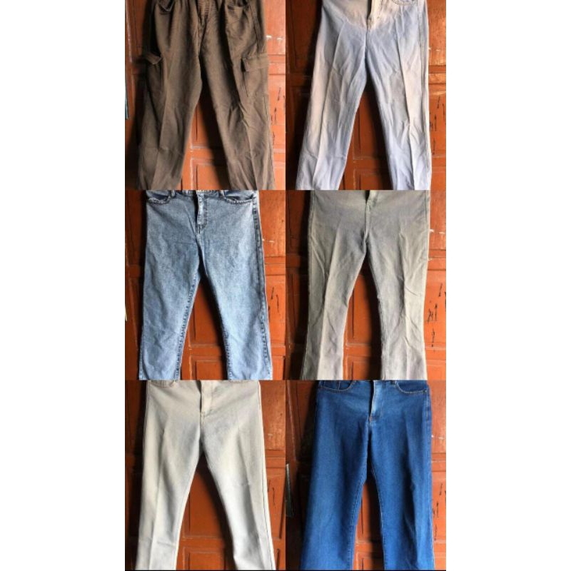 Pl celana jeans kulot/cutbray