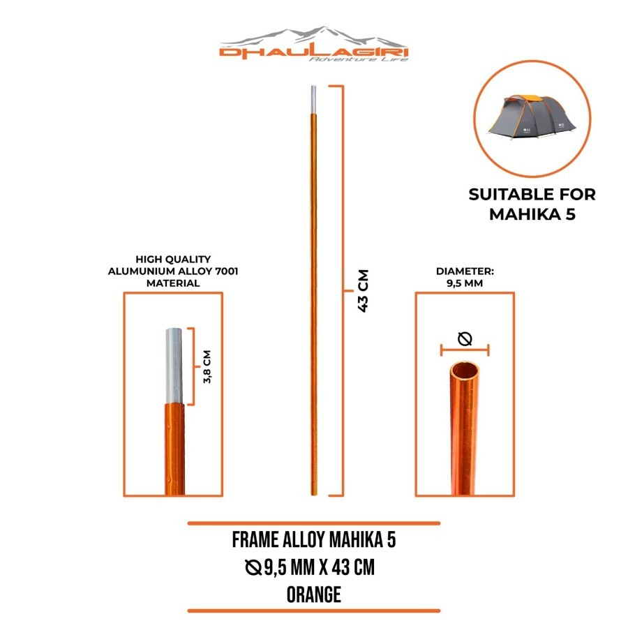 Frame Alloy Tenda Mahika 5 / Frame Tenda Saja