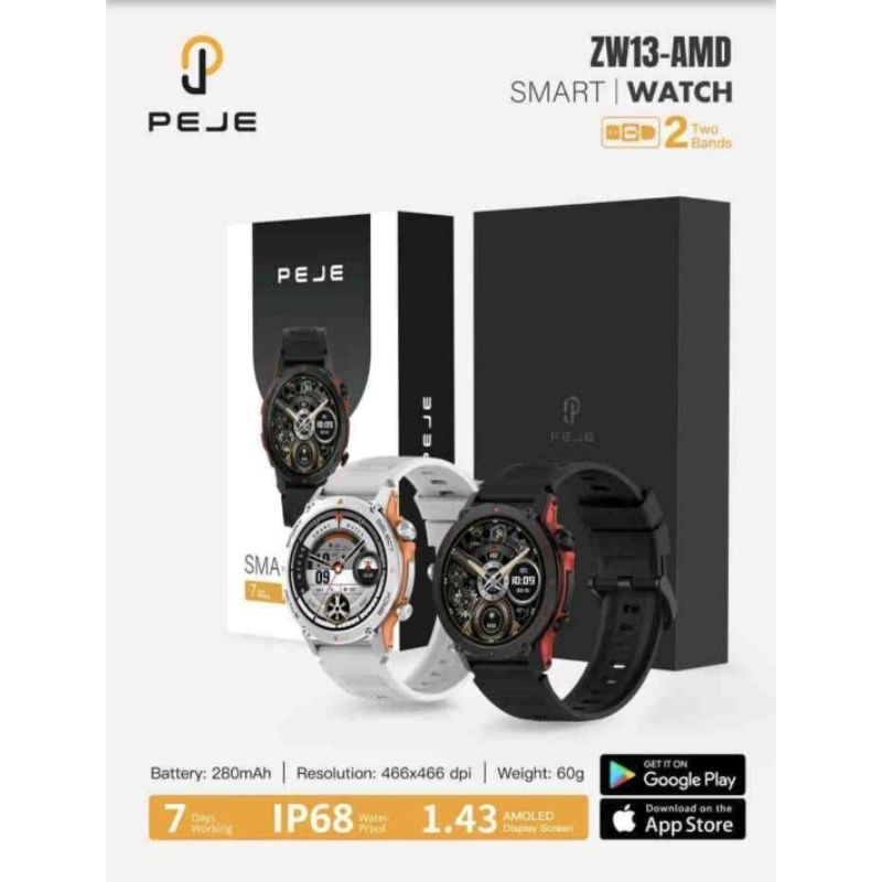 PEJE smart watch IP68 zw13 amoled