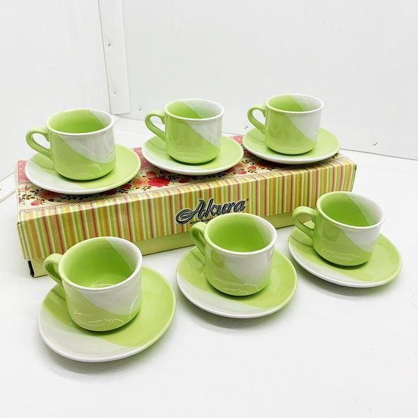 TeaSet Gelas Teh Set Akura Pelangi QM*