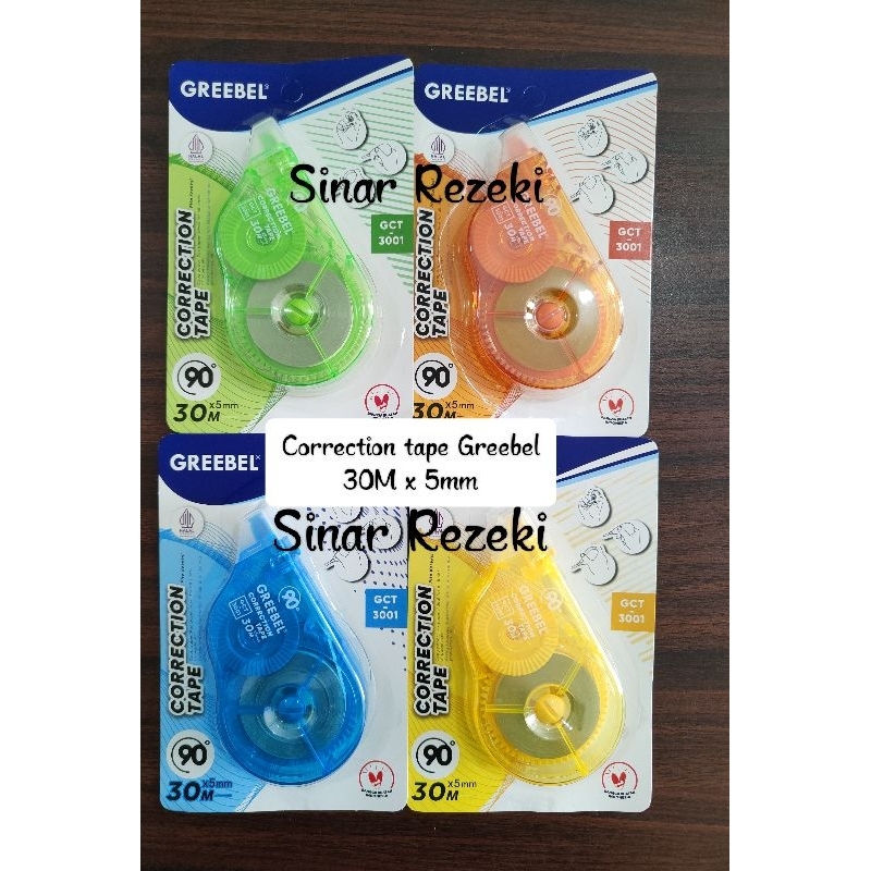 

1 buah! GCT-3001!Correction tape greebel 30M/tip-ex kertas greebel/tipex kertas greebel/pita koreksi greebel