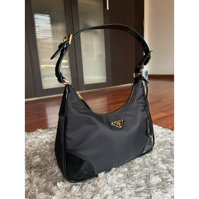 Prada re edition brushed leather