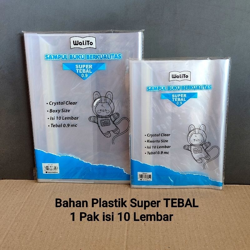 

1 Pak Sampul Buku Plastik SUPER TEBAL isi 10 Lembar ( Campus & Kwarto )