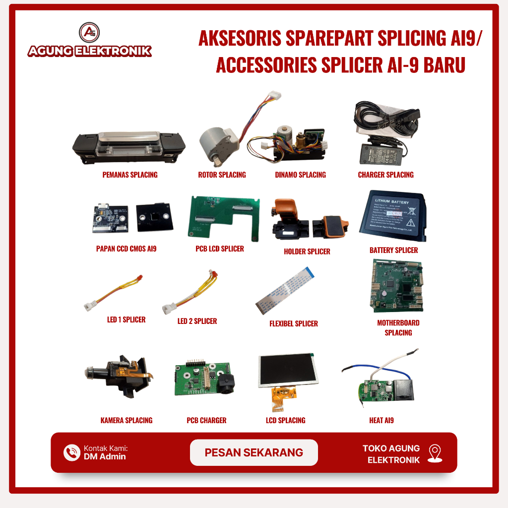 AKSESORIS SPAREPART SPLICING AI9/ ACCESSORIES SPLICER Ai-9 BARU