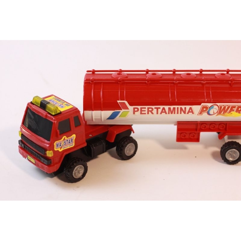 Truk Tangki Pertamina Mainan 10 Roda – Panjang 40cm, SNI, Plastik Berkualitas