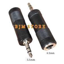 CONVERTER AUDIO 6.5MM AUX TO 3.5MM STEREO - JACK COVER BESAR KE KECIL