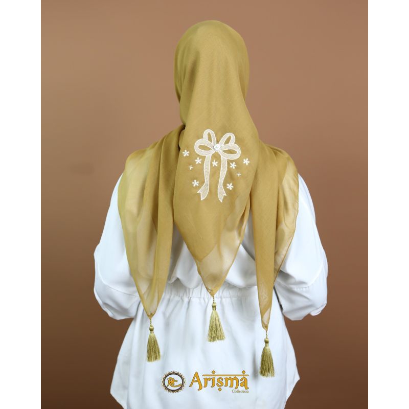 NEW SEGI EMPAT BORDIR/PARIS BORDIR/KERUDUNG SEGI EMPAT BORDIR/SEGI EMPAT BORDIR TASSEL/CAQUEETE