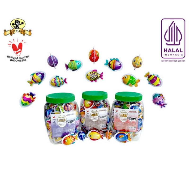 

MILK CANDY IKAN KEMASAN TOPLES isi 35 pcs