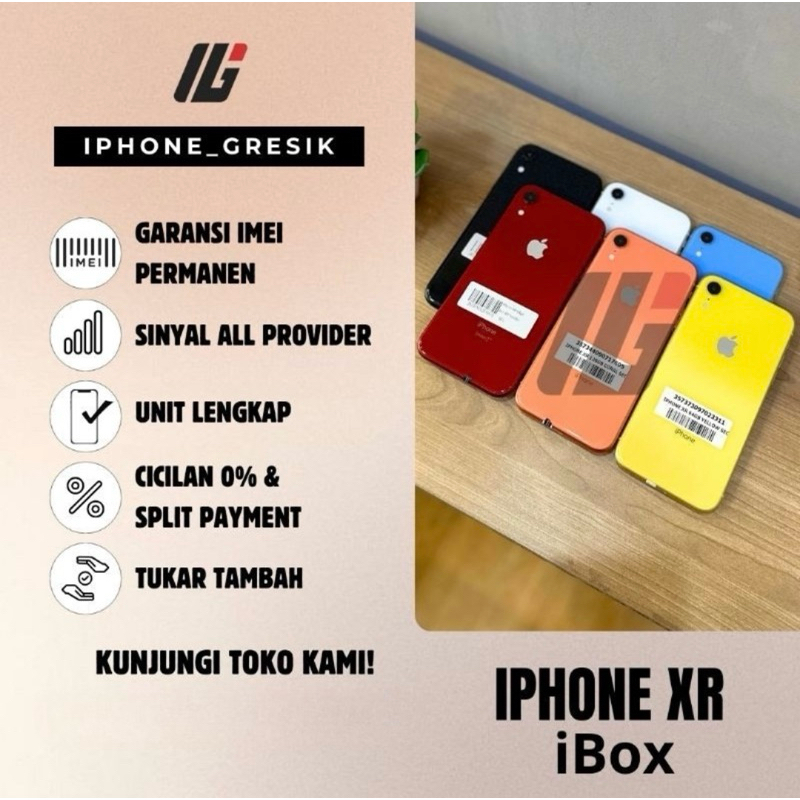iPhone XR 64/128/256GB Fullset Second Original Like New