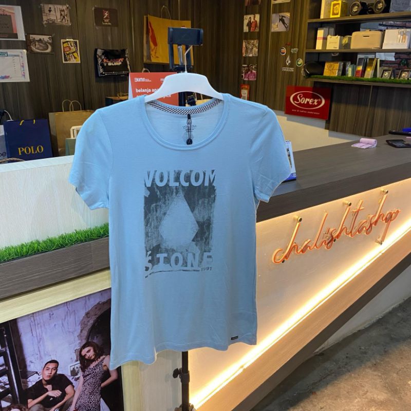 Kaos VOLCOM ORIGINAL Tshirt Wanita Volcom Ladies - GCT PIZZA