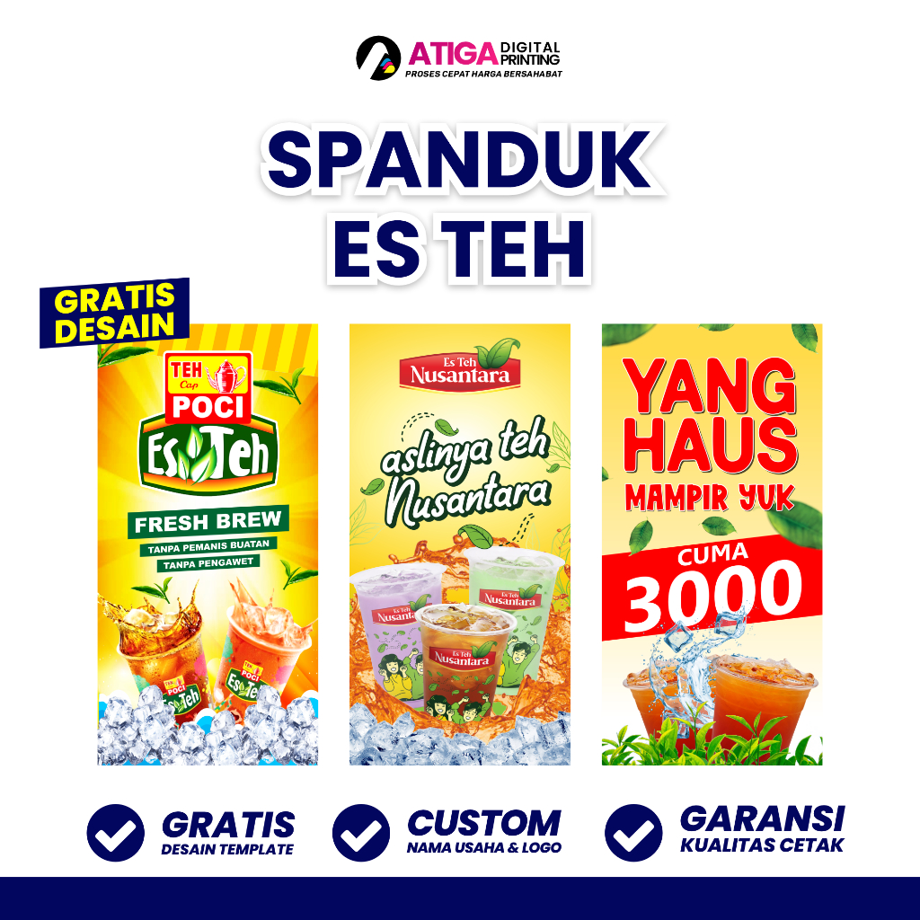 Spanduk Es Teh - Banner Es Teh - Cetak Spanduk Es Teh Jumbo