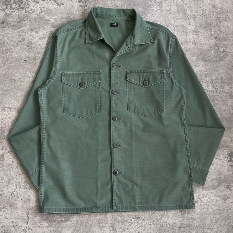 Kemeja Uniqlo OG 107 Military