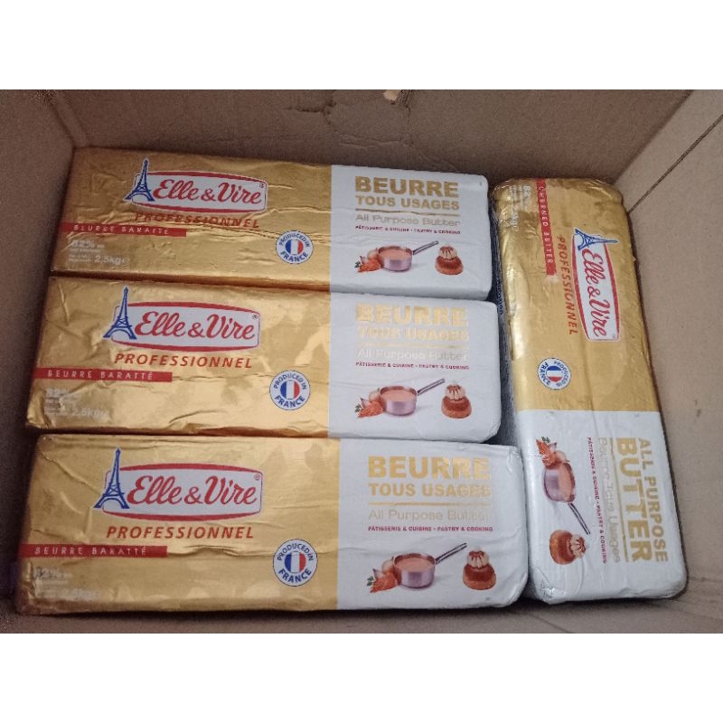 

Butter Unsalted Elle and vire 2,5kg original Murah