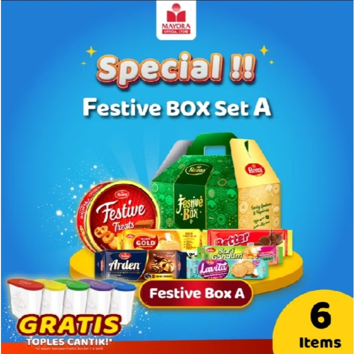 Hampers set Festive A&B Biskuit & Snacks by Mayora