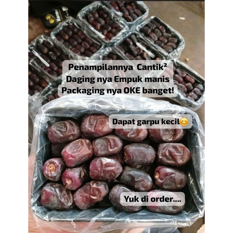 

Kurma Anggur Black Diamond per pack 550 gram enak fresh
