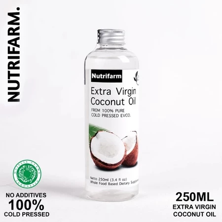 

Nutrifarm Extra Virgin Coconut Oil / EVCO Nutrifarm / Minyat Kelapa Murni / VCO Premium Halal 250ml
