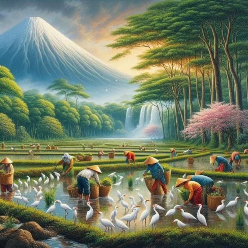 poster cetak jumbo pemandangan alam hiasan dinding pemandangan alam macam macam ukuran