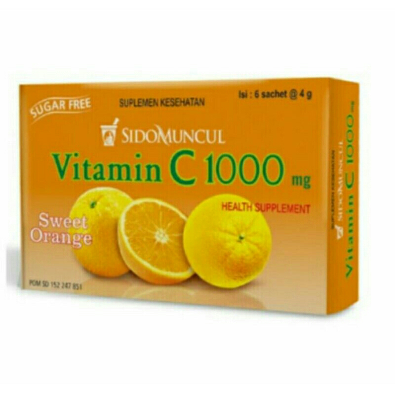 

SIDOMUNCUL VITAMIN C1000MG,ORANGE 6SACHET