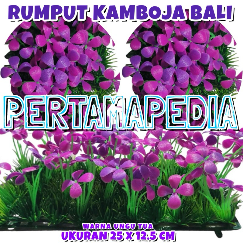 RUMPUT PLASTIK KAMBOJA BALI UKURAN 25X12.5 Cm/ BUNGA PLASTIK/ DAUN RAMBAT PLASTIK/ RUMPUT PLASTIK/ D